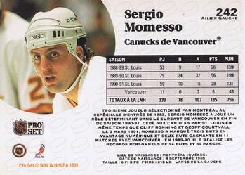 1991-92 Pro Set French #242 Sergio Momesso Back