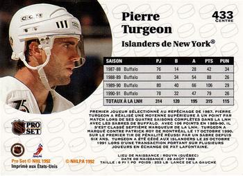 1991-92 Pro Set French #433 Pierre Turgeon Back
