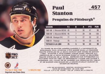 1991-92 Pro Set French #457 Paul Stanton Back