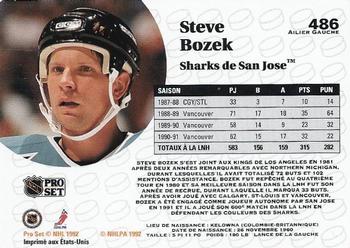 1991-92 Pro Set French #486 Steve Bozek Back