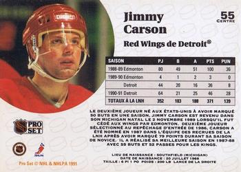 1991-92 Pro Set French #55 Jimmy Carson Back