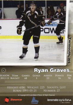 2013-14 Charlottetown Islanders (QMJHL) #20 Ryan Graves Back
