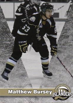 2013-14 Charlottetown Islanders (QMJHL) #24 Matthew Bursey Front