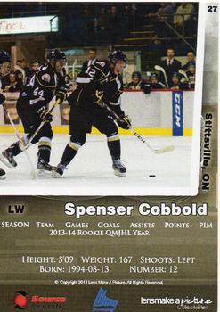 2013-14 Charlottetown Islanders (QMJHL) #27 Spenser Cobbold Back