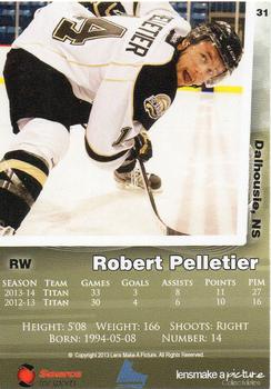 2013-14 Charlottetown Islanders (QMJHL) #31 Robert Pelletier Back