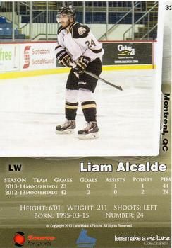 2013-14 Charlottetown Islanders (QMJHL) #32 Liam Alcalde Back