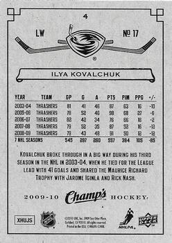 2009-10 Upper Deck Champ's - Green #4 Ilya Kovalchuk Back