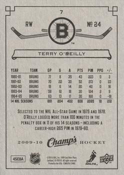 2009-10 Upper Deck Champ's - Green #7 Terry O'Reilly  Back