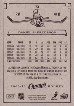 2009-10 Upper Deck Champ's - Green #73 Daniel Alfredsson Back