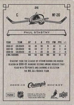 2009-10 Upper Deck Champ's - Yellow #26 Paul Stastny Back