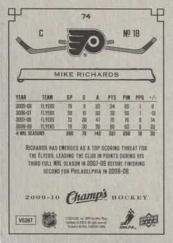 2009-10 Upper Deck Champ's - Yellow #74 Mike Richards Back