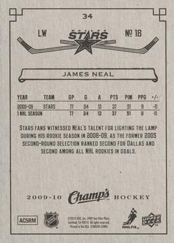 2009-10 Upper Deck Champ's - Animal Icons #34 James Neal Back