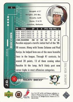 1998-99 Upper Deck MVP - Silver Script #8 Steve Rucchin Back