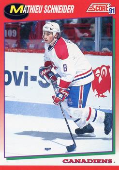 1991-92 Score Canadian English #105 Mathieu Schneider Front