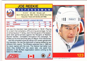 1991-92 Score Canadian English #123 Joe Reekie Back