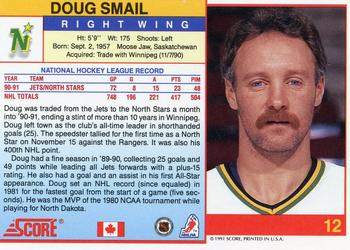 1991-92 Score Canadian English #12 Doug Smail Back