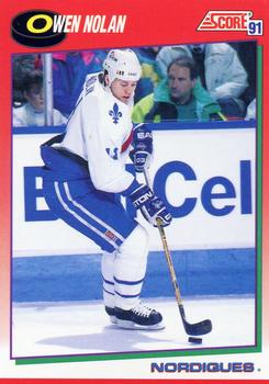 1991-92 Score Canadian English #143 Owen Nolan Front