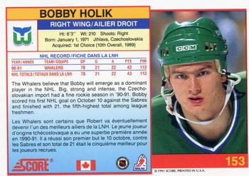 1991-92 Score Canadian English #153 Bobby Holik Back