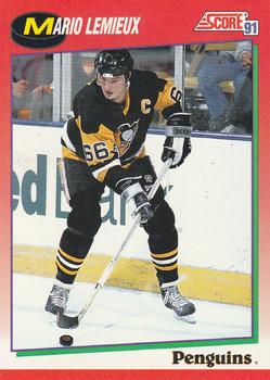 1991-92 Score Canadian English #200 Mario Lemieux Front