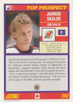 1991-92 Score Canadian English #282 Jarrod Skalde Back