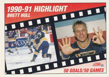 1991-92 Score Canadian English #302 Brett Hull Front