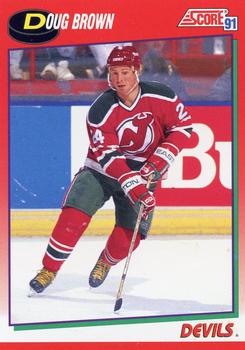 1991-92 Score Canadian English #163 Doug Brown Front