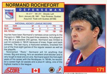 1991-92 Score Canadian English #171 Normand Rochefort Back