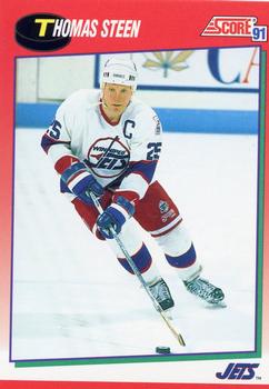 1991-92 Score Canadian English #198 Thomas Steen Front
