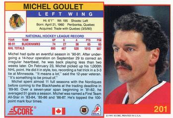 1991-92 Score Canadian English #201 Michel Goulet Back