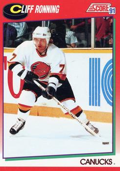 1991-92 Score Canadian English #212 Cliff Ronning Front