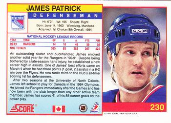 1991-92 Score Canadian English #230 James Patrick Back
