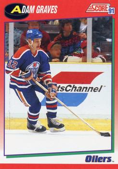 1991-92 Score Canadian English #235 Adam Graves Front