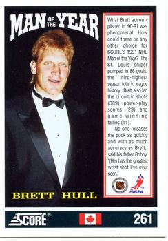 1991-92 Score Canadian English #261 Brett Hull Back