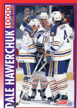 1991-92 Score Canadian English #266 Dale Hawerchuk Front