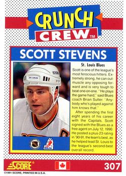 1991-92 Score Canadian English #307 Scott Stevens Back