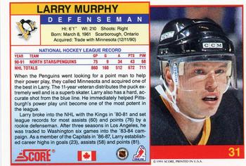 1991-92 Score Canadian English #31 Larry Murphy Back