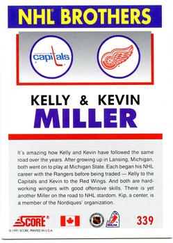 1991-92 Score Canadian English #339 Kelly Miller / Kevin Miller Back