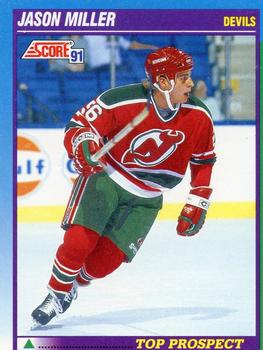 1991-92 Score Canadian English #342 Jason Miller Front