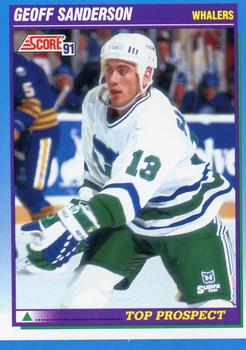 1991-92 Score Canadian English #354 Geoff Sanderson Front