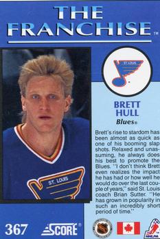 1991-92 Score Canadian English #367 Brett Hull Back