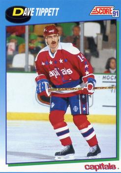 1991-92 Score Canadian English #409 Dave Tippett Front