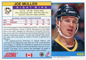 1991-92 Score Canadian English #488 Joe Mullen Back