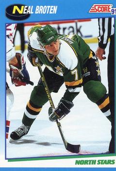 1991-92 Score Canadian English #500 Neal Broten Front