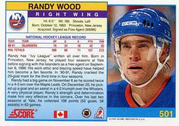 1991-92 Score Canadian English #501 Randy Wood Back