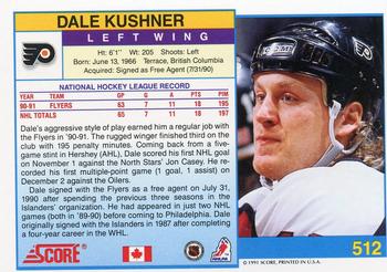 1991-92 Score Canadian English #512 Dale Kushner Back
