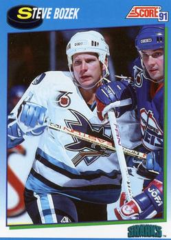 1991-92 Score Canadian English #556 Steve Bozek Front