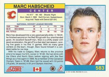 1991-92 Score Canadian English #583 Marc Habscheid Back