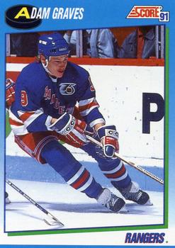 1991-92 Score Canadian English #594 Adam Graves Front
