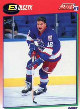 1991-92 Score Canadian English #60 Ed Olczyk Front