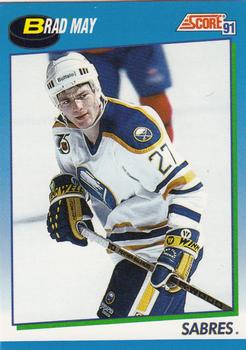 1991-92 Score Canadian English #628 Brad May Front